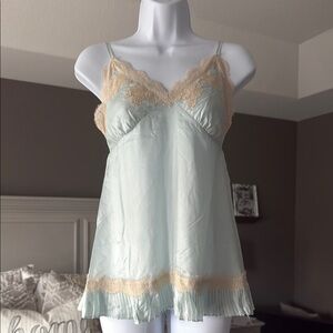 Anthropologie Light Blue and Beige Camisole
